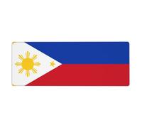 BROLEO Tapis de souris extra large imprimé drapeau des Philippines, clavier de jeu antidérapant, version épaisse, 30,5 x 80 cm