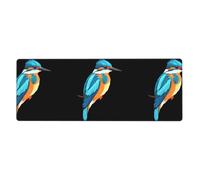 BROLEO Tapis de souris extra large imprimé Kingfisher coloré, clavier de jeu antidérapant, version épaisse, 30,5 x 80 cm