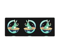 BROLEO Tapis de souris extra large Jade Rabbit On The Planet - Forte adhérence, durable, bord de verrouillage précis - 30,5 x 80 cm