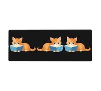 BROLEO Tapis de souris extra large pour lire des chatons - Forte adhérence, durable, bord de verrouillage précis - 30,5 x 80 cm