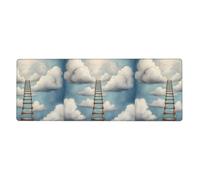 BROLEO Tapis de souris imprimé Ladder to The Clouds extra large, clavier de jeu antidérapant, version épaisse, 30,5 x 80 cm