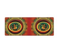 BROLEO Tapis de souris mexicain avec impression de symboles de salsa extra large, forte adhérence, durable, bord de verrouillage précis 30,5 x 80 cm