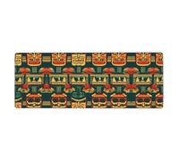 BROLEO Tapis de souris vintage Aloha Tiki extra large forte adhérence, durable, bord de verrouillage précis 30,5 x 80 cm