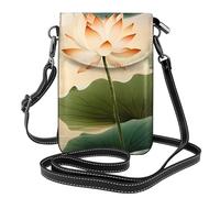 BROLEO Téléphone portable pour femme avec prépuce en cuir imprimé fleurs d'été - Étui à rabat - Petite bandoulière réglable