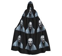 BROLEO The Devil Under The Cape Impression Halloween Adulte Cape à Capuche Hommes et Femmes Vêtements Mantele Jeu de rôle