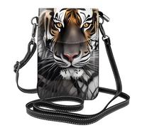 BROLEO Tiger At Rest Petit sac à bandoulière en cuir pour femme, imperméable et durable