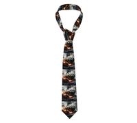 BROLEO Tiger Out of Cannon Fire Cravate pour homme Style classique Convient pour les vacances et le travail