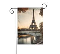 BROLEO Tour Eiffel de Paris Tour Eiffel - Mât de drapeau extérieur - Décoration double face - 30,5 x 45,7 cm