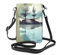 BROLEO Tranquil Lakes Petit sac à bandoulière en cuir pour femme, imperméable et durable