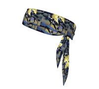 BROLEO Two Wolves Whistling at the Moon Foulard de sport, absorbant la transpiration et respirant, bandeau de mouvement, foulard double face