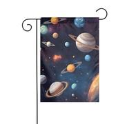 BROLEO Univers Galaxie Outer Space Impression Mât de drapeau extérieur Cour Décoration Mode 30,5 x 45,7 cm