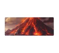 BROLEO Volcano Printing Tapis de souris extra large antidérapant pour ordinateur de bureau Version épaisse 30,5 x 80 cm