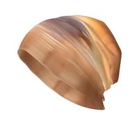 BROLEO White Swan On Lake Prints Chapeau tricoté pour adulte, chapeau haricot décontracté, chapeau élastique sans bord, unisexe