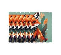 BROLEO Wilderness Fox Lot de 6 sets de table résistants à la chaleur pour hôtels, maisons et banquets 30,5 x 45,7 cm