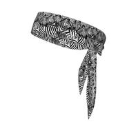 BROLEO Zèbres sur Afrique du Sud Imprimé Foulard de sport, absorbant la transpiration et respirant, bandeau de mouvement, foulard double face