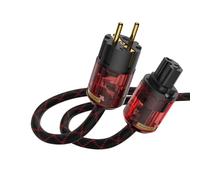 Brollitest 1x CâBle d'alimentation Hi-FI Haut De Gamme avec Prise EuropéEnne Schuko & Prise d'alimentation Froide pour DéCodeur DVD Audio Amplificateur Audiophile (1.5m)