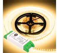 Brollux Bande LED professionnelle 6000 lm Blanc chaud 24 V 600 LED Bande 5 m lumineuse - mit Netzteil