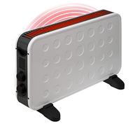 Brollux Chauffage électrique, convecteur mobile, 2000 W, W2K, avec thermostat, blanc