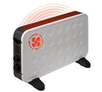 Brollux WT2K Chauffage électrique, 2000 W, avec ventilateur, mobile, convecteur, thermostat à 2 niveaux, blanc