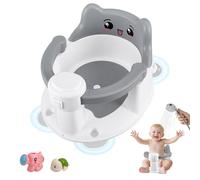 Brolteja Siège de Bain pour Bébé,Anneau de Bain Bébé Antidérapante de 6 Mois et Plus,Transat de Bain pour Bébé pour Bebe avec 4 Ventouses, Comprend 2 jouets