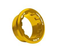 BroLuka Bague de Blocage pour Cassette de Vélo - Compatible Shimano Micro Spline 12 Vitesses, Couvercle de Pignon en Alliage Durable, Verrouillage Sécurisé pour VTT et Vélo de Route (Or)