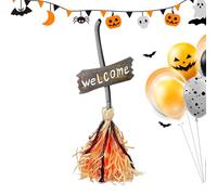 Brome de sorcière Flottante - Accessoire de fête d'halloween effrayante, Suspended Broomstick | Effet d'animation en Mouvement, Jouet de Balai de sorcière réaliste, décoration de Maison ou de co