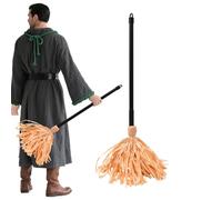 Brome d'Halloween - Brooms de sorcière en mouvement avec un ornement d'horreur léger et battue pour le porche hanté du porche, la maison, le cosplay, la décoration de la fête, le plaisir d'Halloween e