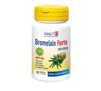 LongLife® Bromelain Forte | Haute concentration 2400 GDU/g | Bromélaïne issue de la tige d’ananas | Drainage jambes et digestion | Haute teneur en enzymes | 30 comprimés enrobés | Sans gluten et végan
