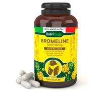 Bromelaine 120 Gelules Gastro-Résistantes 500mg Dosage Élevé 5000 GDU/g pour Perte de Poids Digestion Rétention D'Eau à L'Ananas et au Pissenlit RadiciVitalia Made in Italy