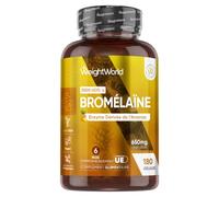 Bromelaine Gélules avec Enzymes Digestives Dérivée de la Tige d'Ananas | Bromelaine 650 mg (2500 UDG/g), 180 Gélules pour 6 Mois