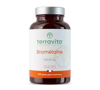 Bromélaïne Pure | 120 Gélules de 500 mg | 5000 GDU par Dose | Digestion des Protéines + Récupération Tissulaire | Enzyme Naturelle issue d’Ananas | Made in France | Terravita