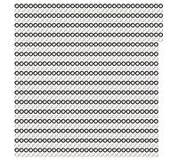 Brommets Eyelets Anneaux Kit 500 SETS 8 mm Round Metal Eyelet Set Fron Copper Washer Eyelets pour pantalon Sacs Chapeaux Calte (Noir brillant)