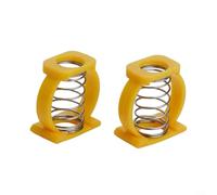 Brompton Lot de 2 clips de charnière de rechange en forme de C pour cadre de vélo pliable - Écrou de limite en acier plastique (jaune)