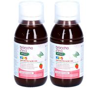 broncho 2 in 1 Kids Sirop contre la toux Fraise - Toux sèche & grasse 2x120 ml