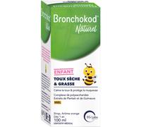 Bronchokod Naturel Enfant Toux Sèche & Grasse Dès 1 An Goût Orange Flacon 100ml