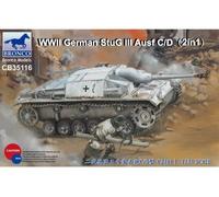 Maquette Char d'assaut : WWII German Stug III Ausf C/D (2 in 1) Bronco Models