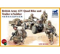 Bronco CB35207 - 1/35 Britannique Armée Atv Quad Vélo And Trailer W/Soldat