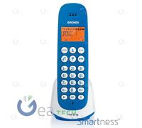 BRONDI ADARA Téléphone sans Fils Grande Display Rétroéclairage Blanc Bleu