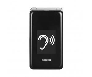 Brondi Ami Super TV Gunmetal Grey Cellulaire Senior Flip Dual SIM Avec Touche So