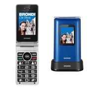 Brondi AMICO Précieux Téléphone Portable Métallique Bleu