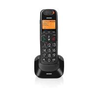 Brondi Bravo Bright Noir Téléphone Cordless Vivavoce 20 Numéros Ecodect Noir
