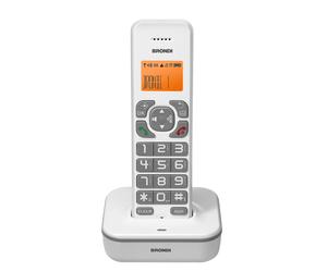 Brondi Bravo Star Téléphone DECT Identification de l'appelant Gris, Blanc