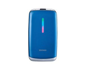 Brondi Contender 7,62 cm (3 ) Bleu, Métallique Téléphone pour seniors