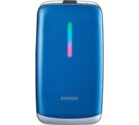Brondi Contender Téléphone pour personnes âgées Double SIM 3" Bleu Métallique Clamshell