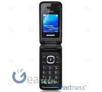 Brondi Fox Gsm Quadri Band Téléphone Cellulaire À Coquillage Dual Sim | Noir