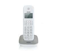 Brondi Gala Blanc sans Fils Simil Cuir Dect Avec Réveil E Grande Display Menu