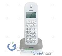 Brondi Gala Téléphone Cordless Fonction Éco Dect Écran Grand Réveil | Blanc
