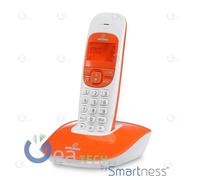 BRONDI NICE Téléphone sans Fils Volume Réglable Display Grande Blanc Orange