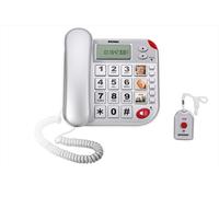 Brondi Téléphone analogique Super Bravo Plus identification de l'appelant Blanc Or G