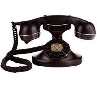 Brondi Vintage 10 Retro Black Téléphone analogique pour personnes âgées avec câbles en tissu